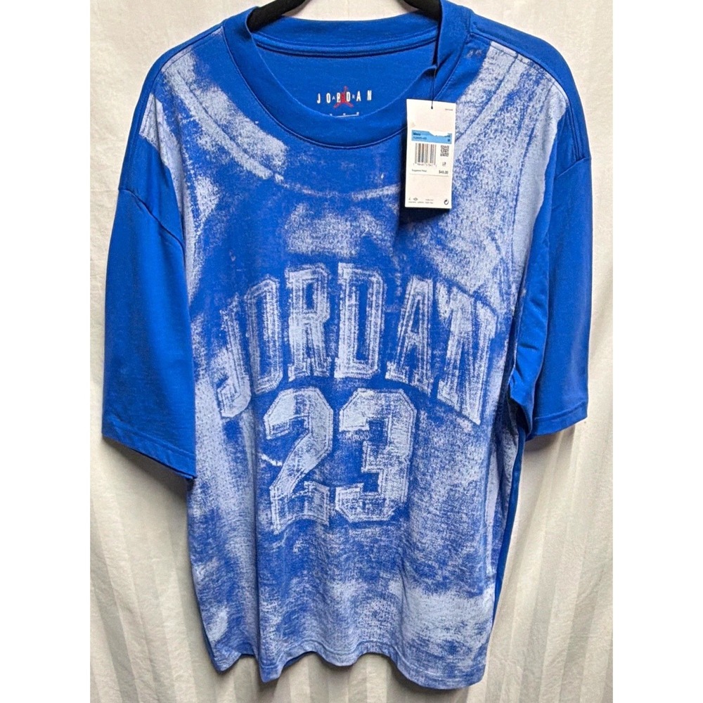 Jordan Mens Medium Brooklyn Collegiate Graphic T-Shirt in Blue faded  HQ8930-459